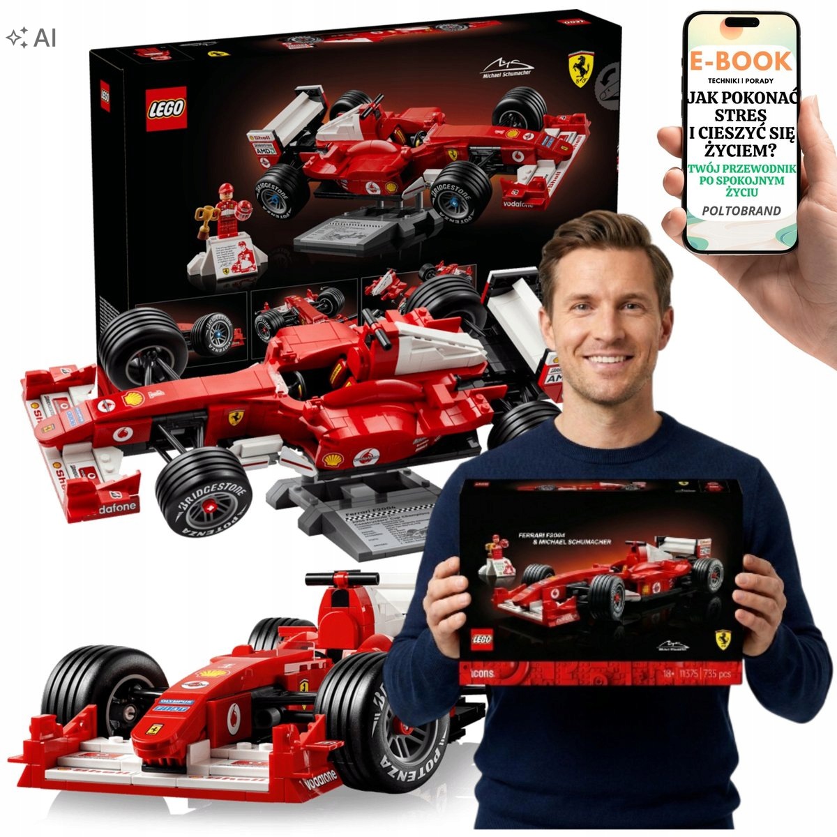 Lego Autko Ferrari F2004 Michael Schumacher Dla Niego EBOOK-1
