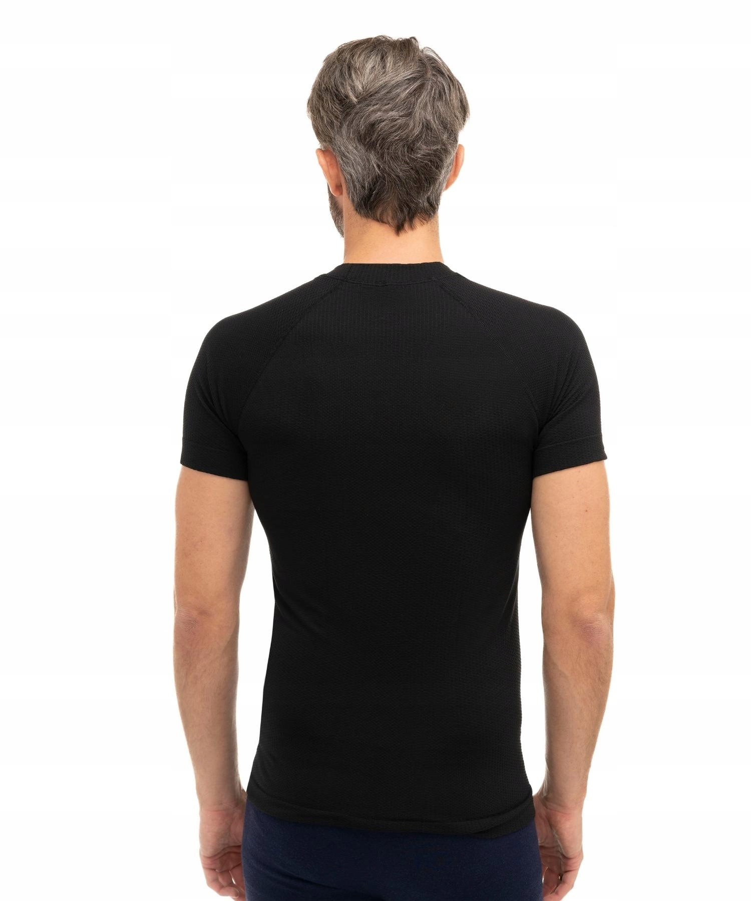 Koszulka męska Brubeck ACTIVE WOOL black XXL Kolekcja ACTIVE WOOL