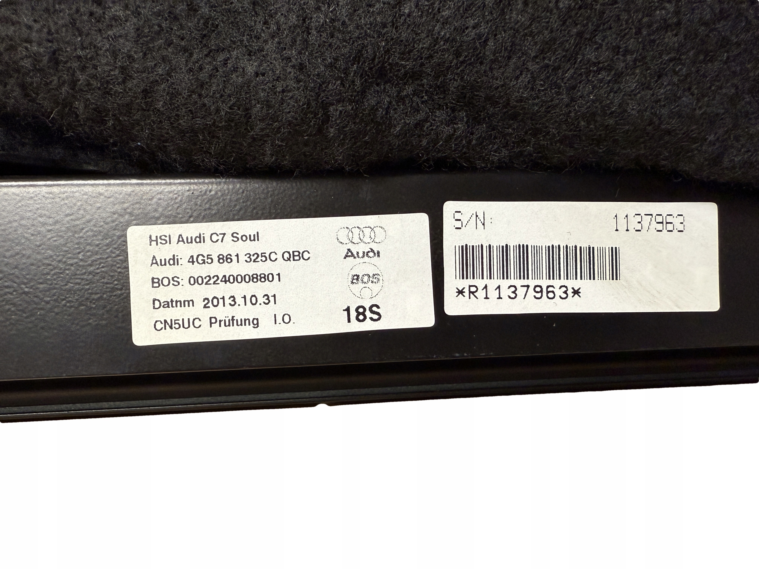 AUDI A6 4G C7 sedan blinds rear electrical 4G5861325C