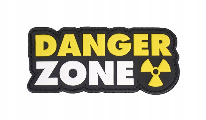 101 Inc. Naszywka 3D Danger Zone Żółty
