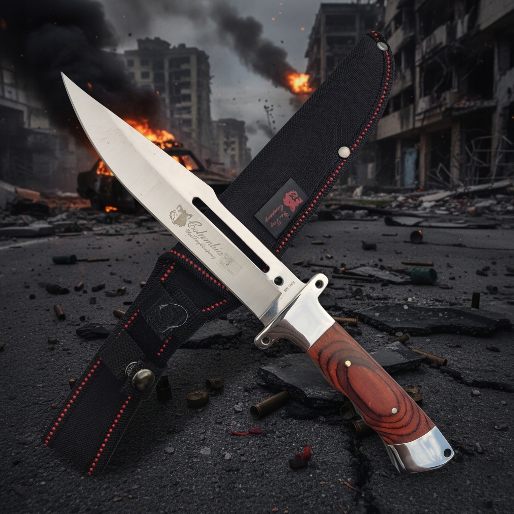 備前壺　武 Nóż taktyczny Columbia WOJSKOWY DUŻY Finka bagnet SURVIVAL +