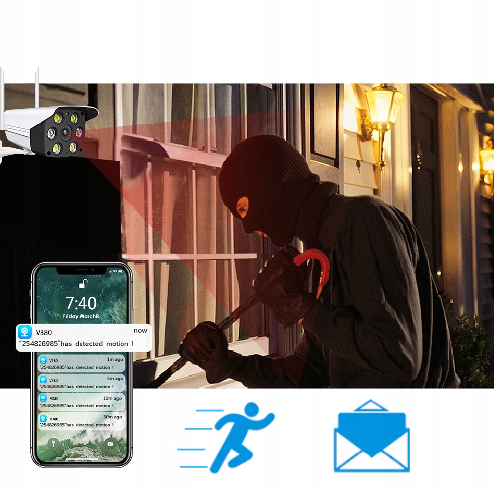 Kamera BLOW WiFi zewnętrzna 5MP MicroSD IR IP66 Rozdzielczość 5 Mpx