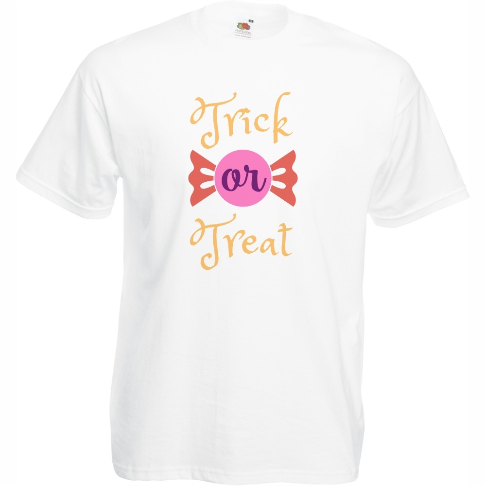 

Koszulka trick or treat halloween L biała