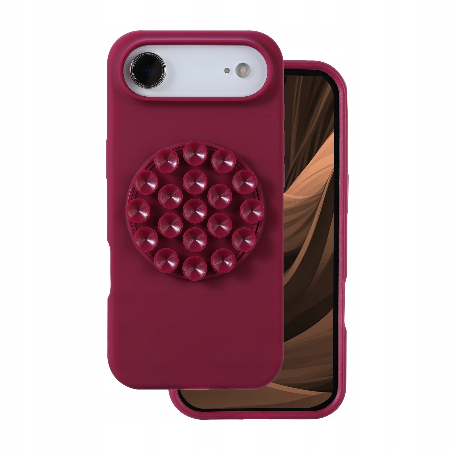 Nakładka Silicone Stick do iPhone 17 Air 6,6" bordowa Tfo