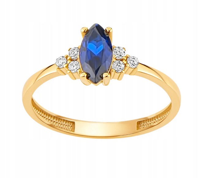 Złoty Pierścionek z Cyrkoniami r16 Verona Jewellery