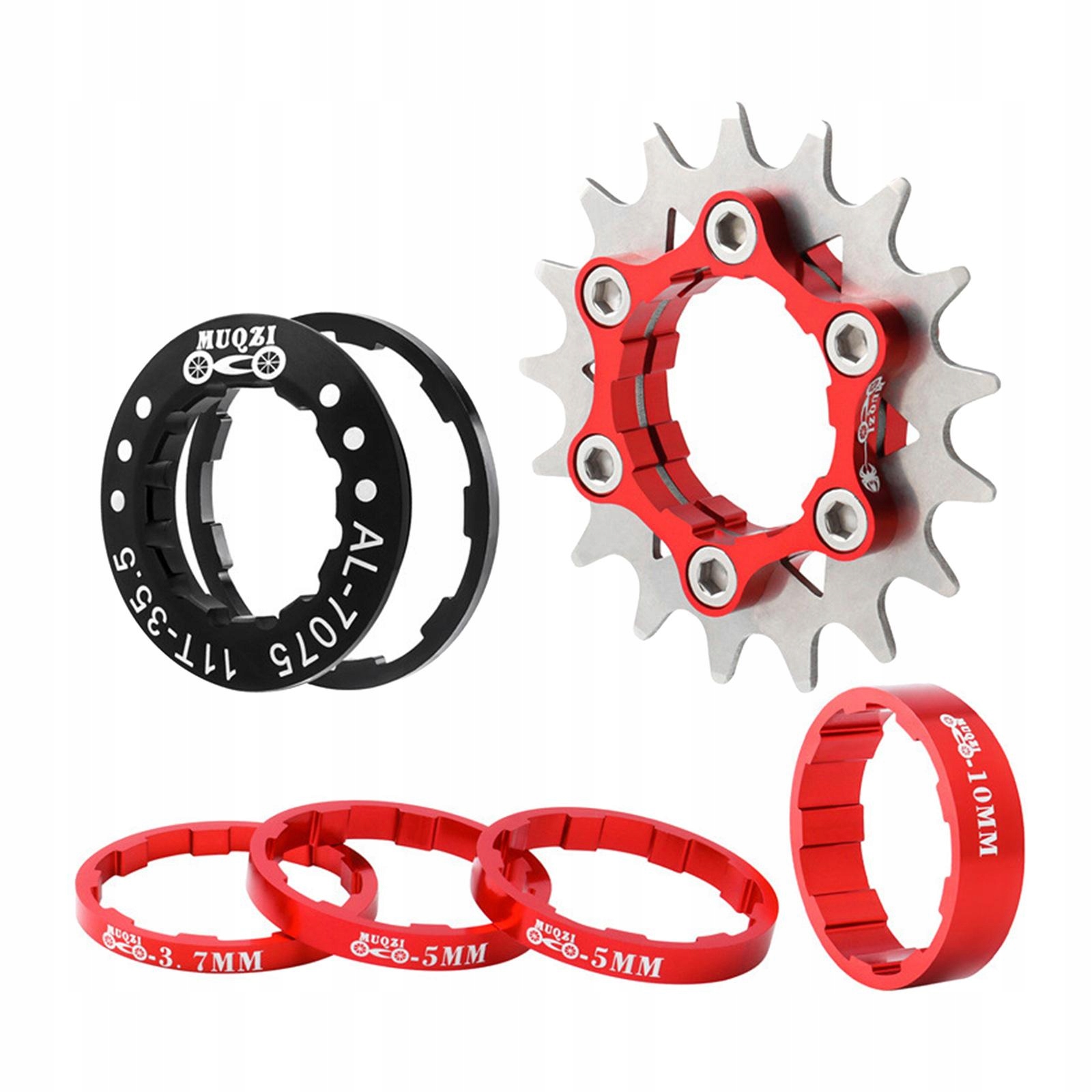 Adapter do zębatek kasetowych o pojedynczej prędkości, ostre koło 17T, czerwony Kod producenta gleaming-54061811