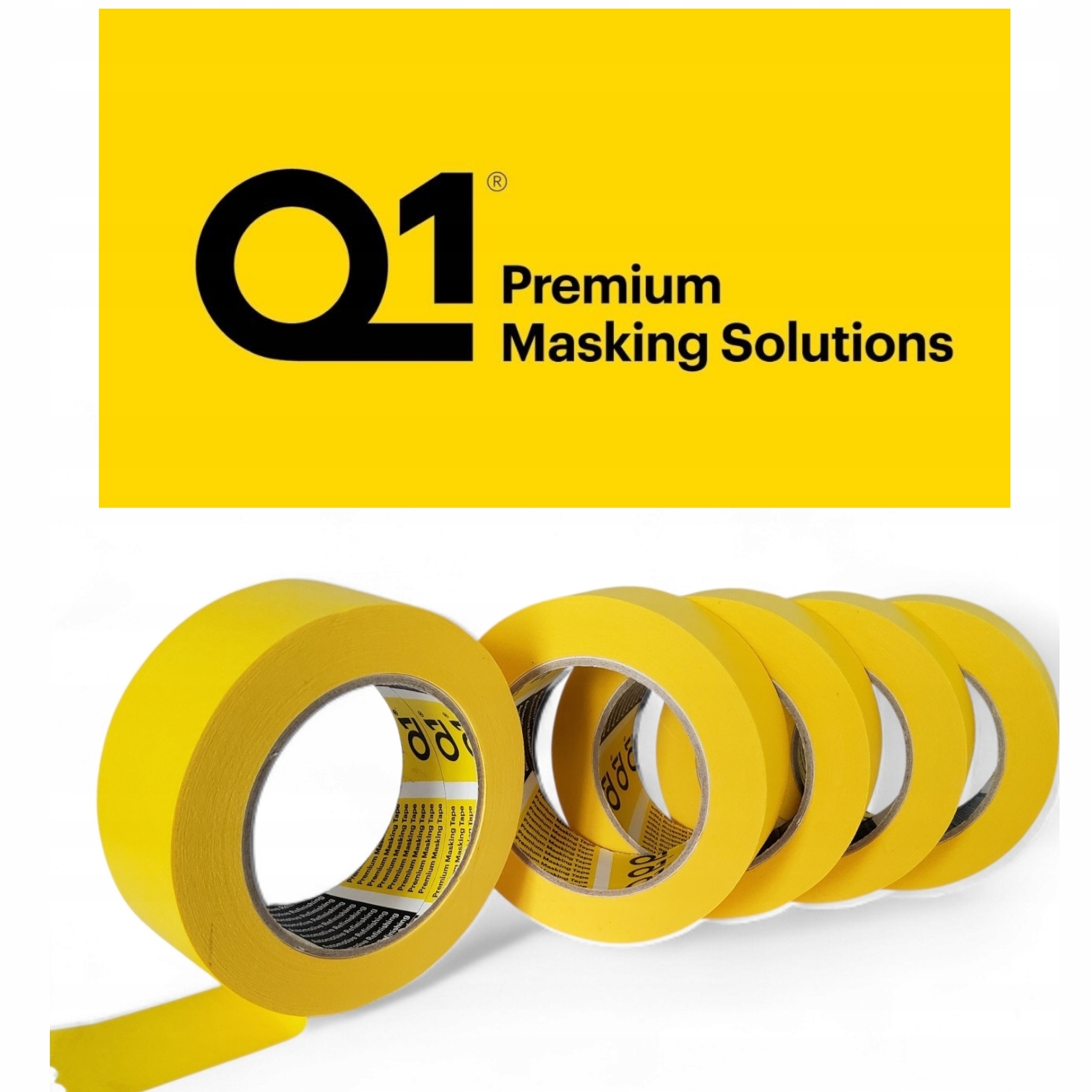 Q1 Taśma maskująca Premium Żółta 30mm x 50m