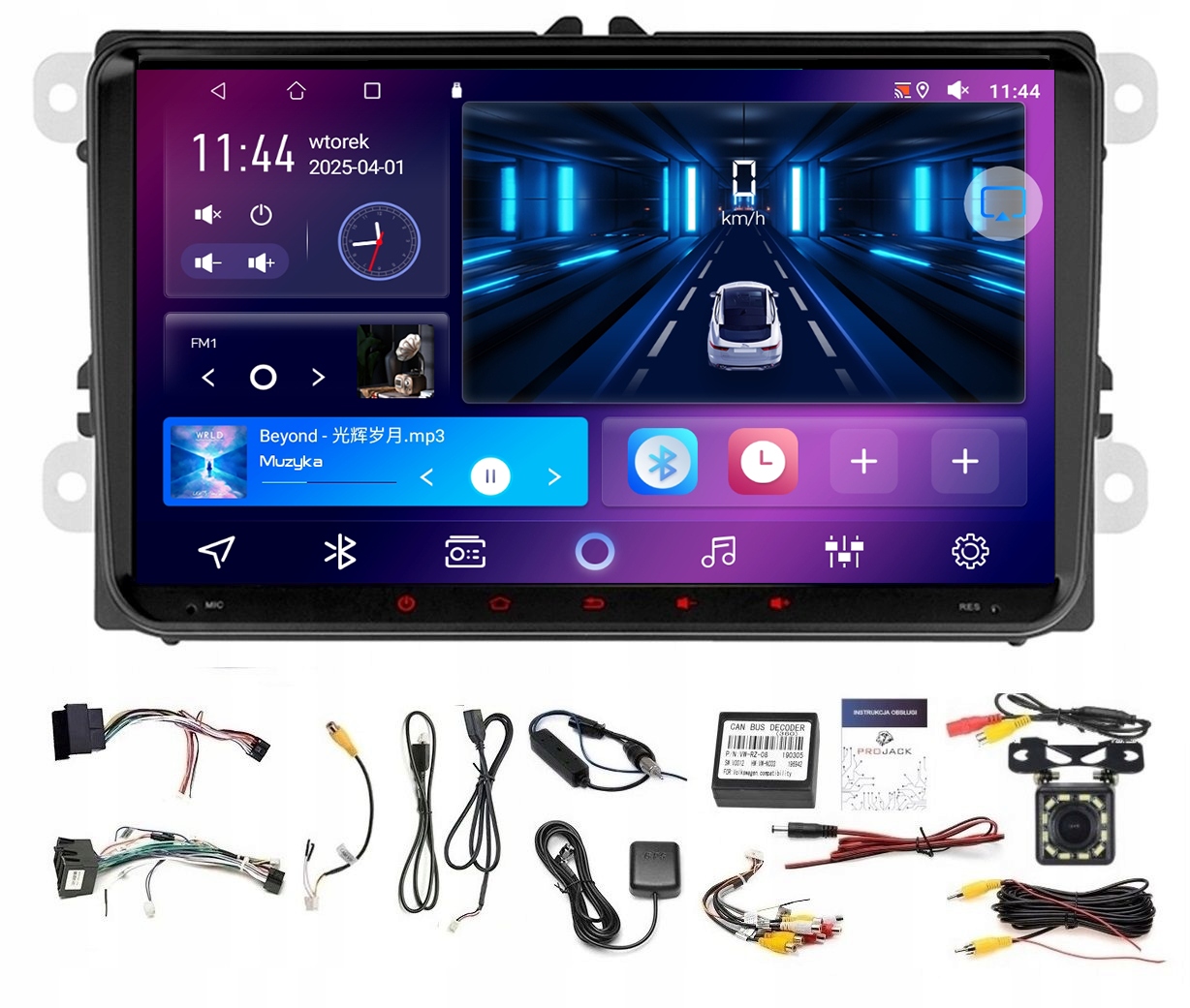 Navigační Rádio Gps Android Vw Golf V 2003-2009 Usb Wifi Carplay 2/64GB