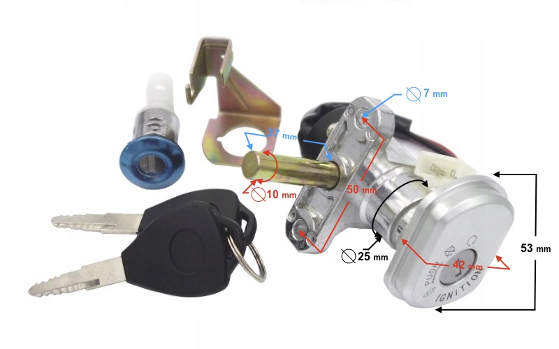 Stacyjka do skutera Tres Producent Moretti