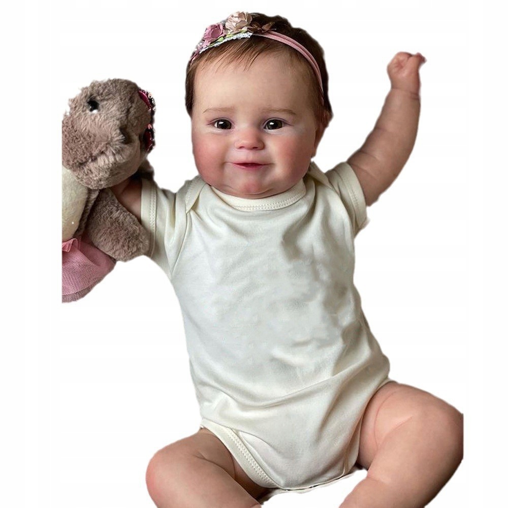 Reborn Baby Silicone lalka 49 cm Korpus z tkaniny