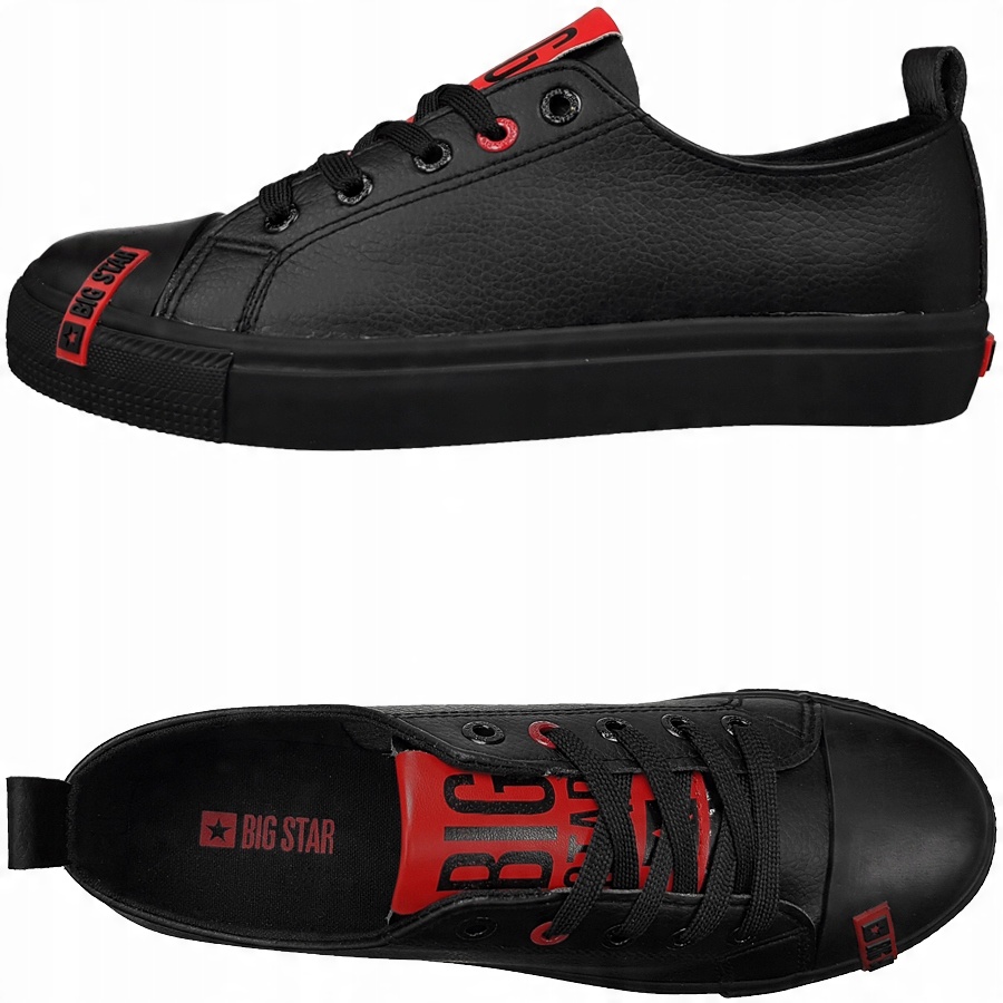 

Trampki ekoskóra Big Star czarne buty EE274303f 39