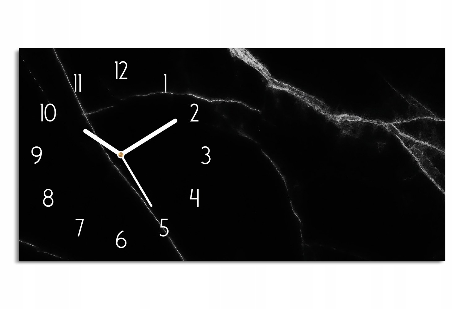 hodiny s grafikou 60x30 Mramor textúra kancelársky vzor