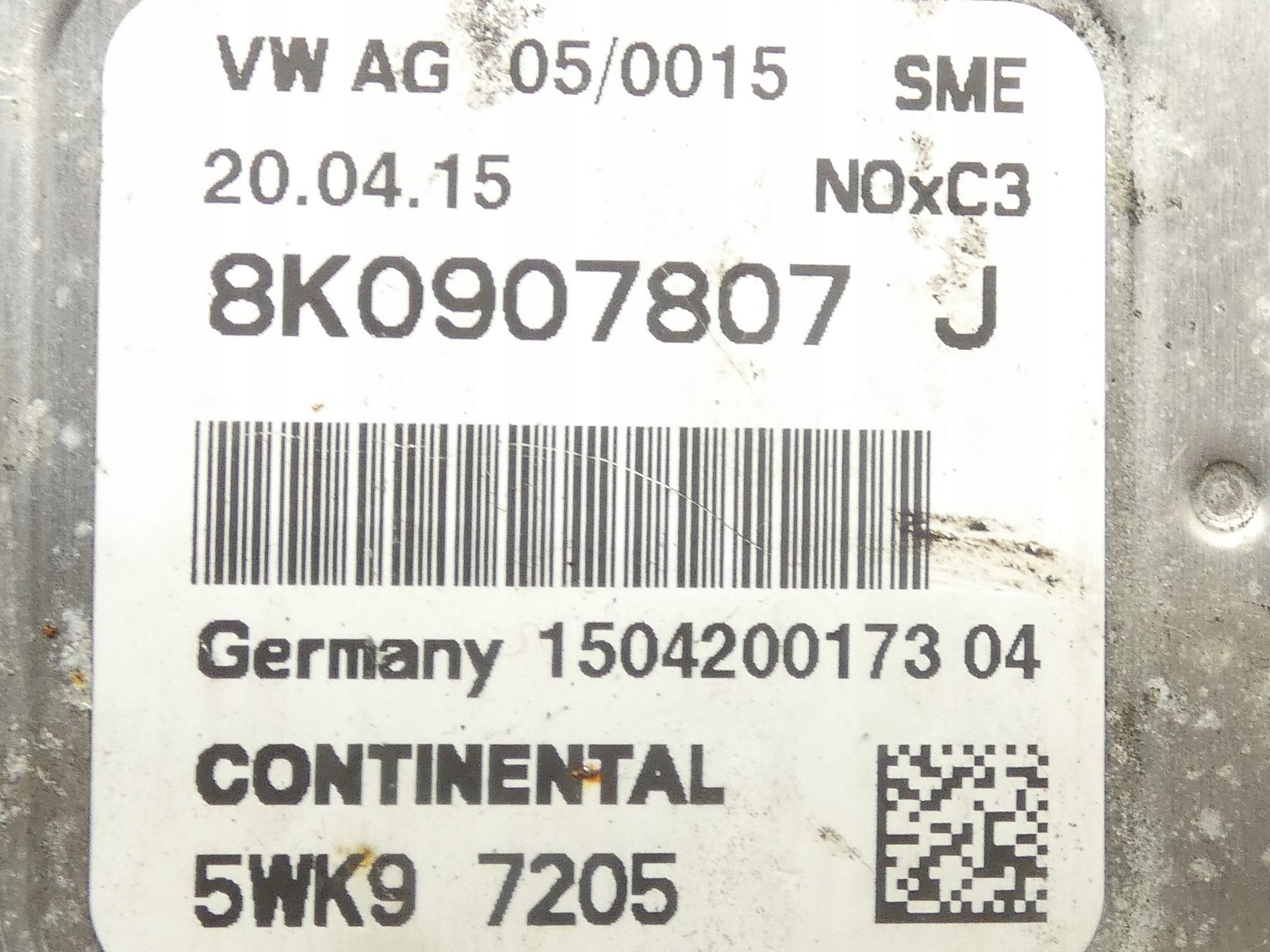 sensor SONDA LAMBDA module NOX AUDI A4 B8 A5 8T A6 C7 2.0 TDI 8K0907807J