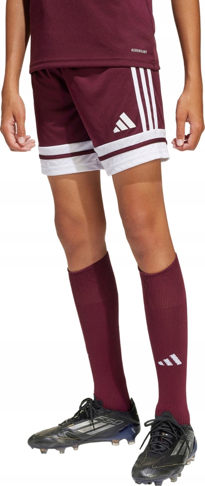 Spodenki Dla Dzieci Adidas Squadra 25 Bordowe JC8665 r 164cm
