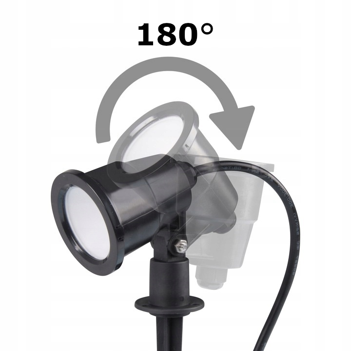 4 x NAŚWIETLACZ OGRODOWY LED 7W 230V WBIJANY GRUNT Jasność 560 lm