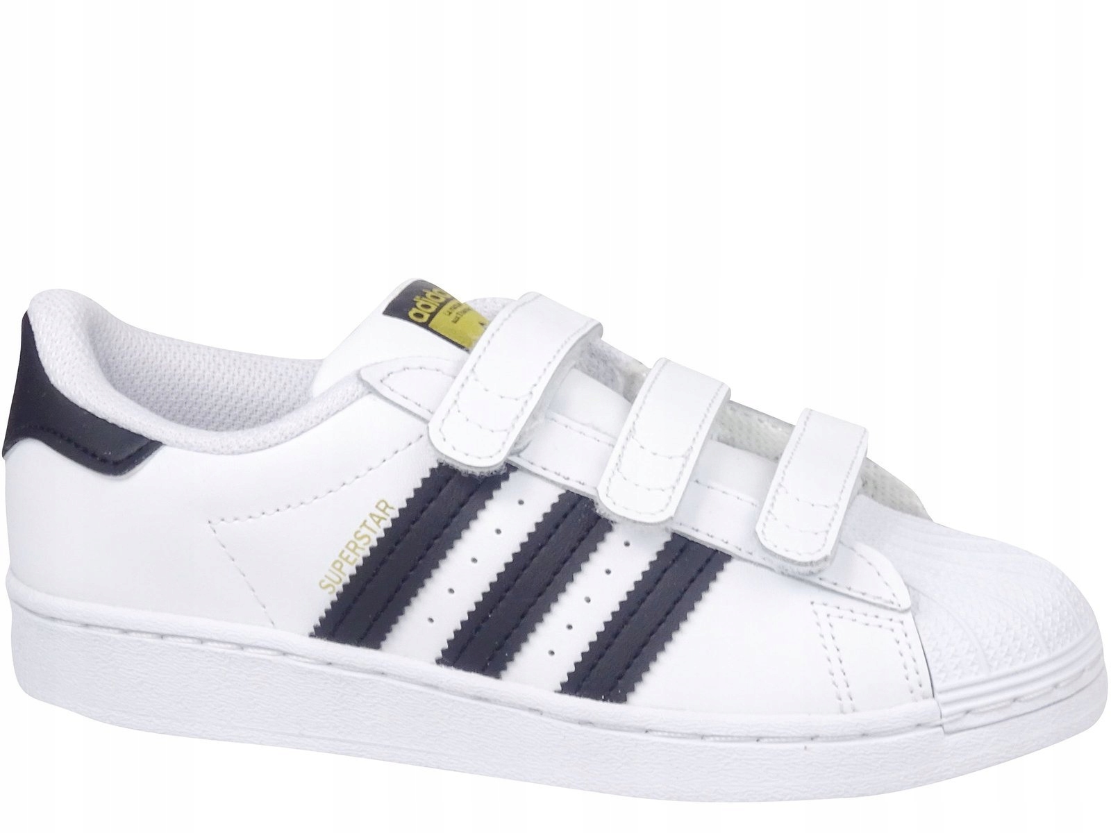 ADIDAS SUPERSTAR CF EF4838 BUTY DZIECIĘCE BIAŁE NA RZEPY ORIGINALS SNEAKERS