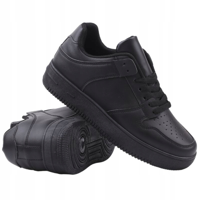 

Czarne Młodzieżowe Buty Sportowe Dziecięce Adidasy
