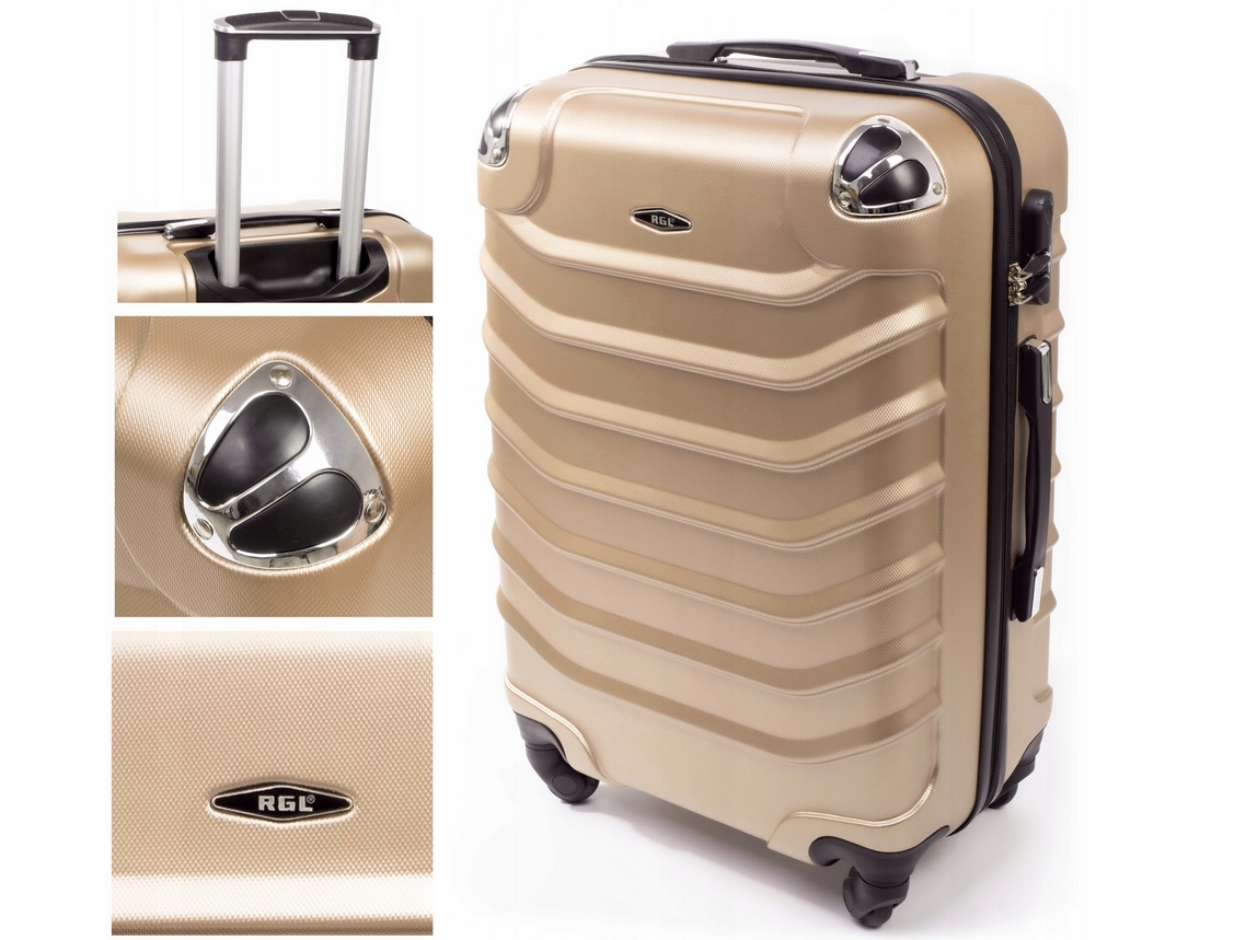 Walizka Mała Kabinowa L Podróżna Na Kółkach 730 Rgl Szampan, Abs