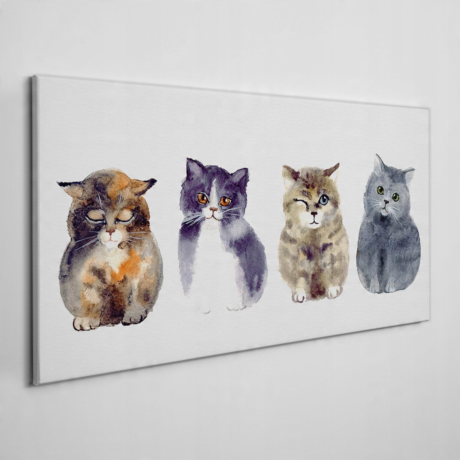

Obraz na płótnie Zwierzęta koty akwarela 100x50 cm