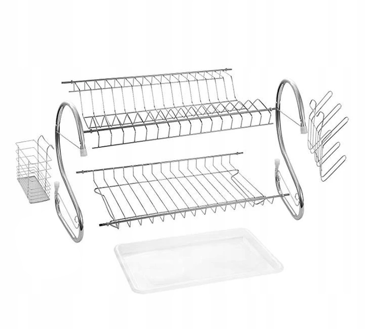 SUSZARKA DO NACZYŃ DWUPOZIOMOWA STOJĄCA OCIEKACZ DO SZAFKI NA BLAT CHROM Rodzaj ociekacz (suszarka)