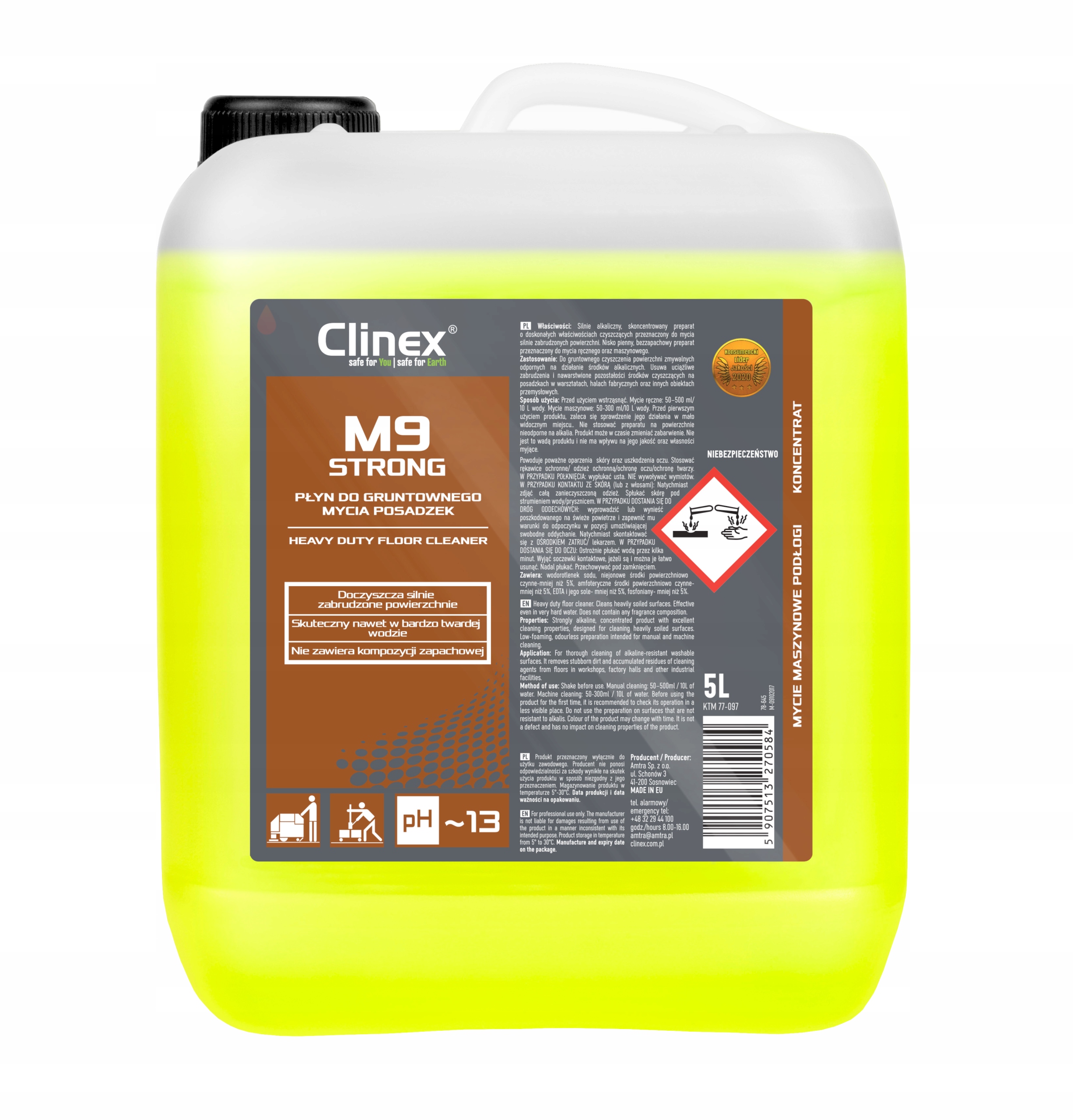 

Clinex M9 Płyn do gruntownego mycia maszynowego 5L