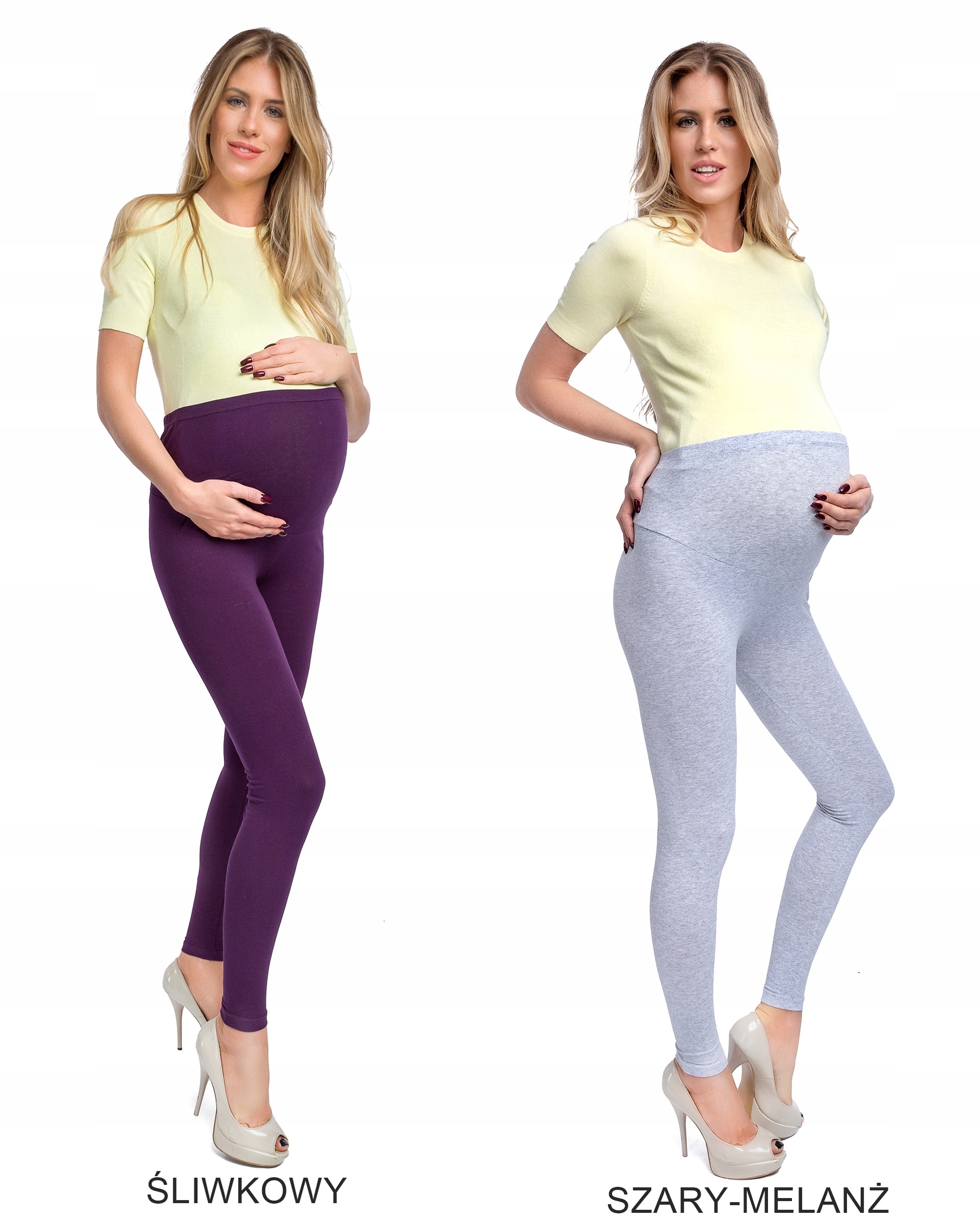 LEGGINSY getry CIĄŻOWE bawełniane zestaw 3szt L/40 Rozmiar L