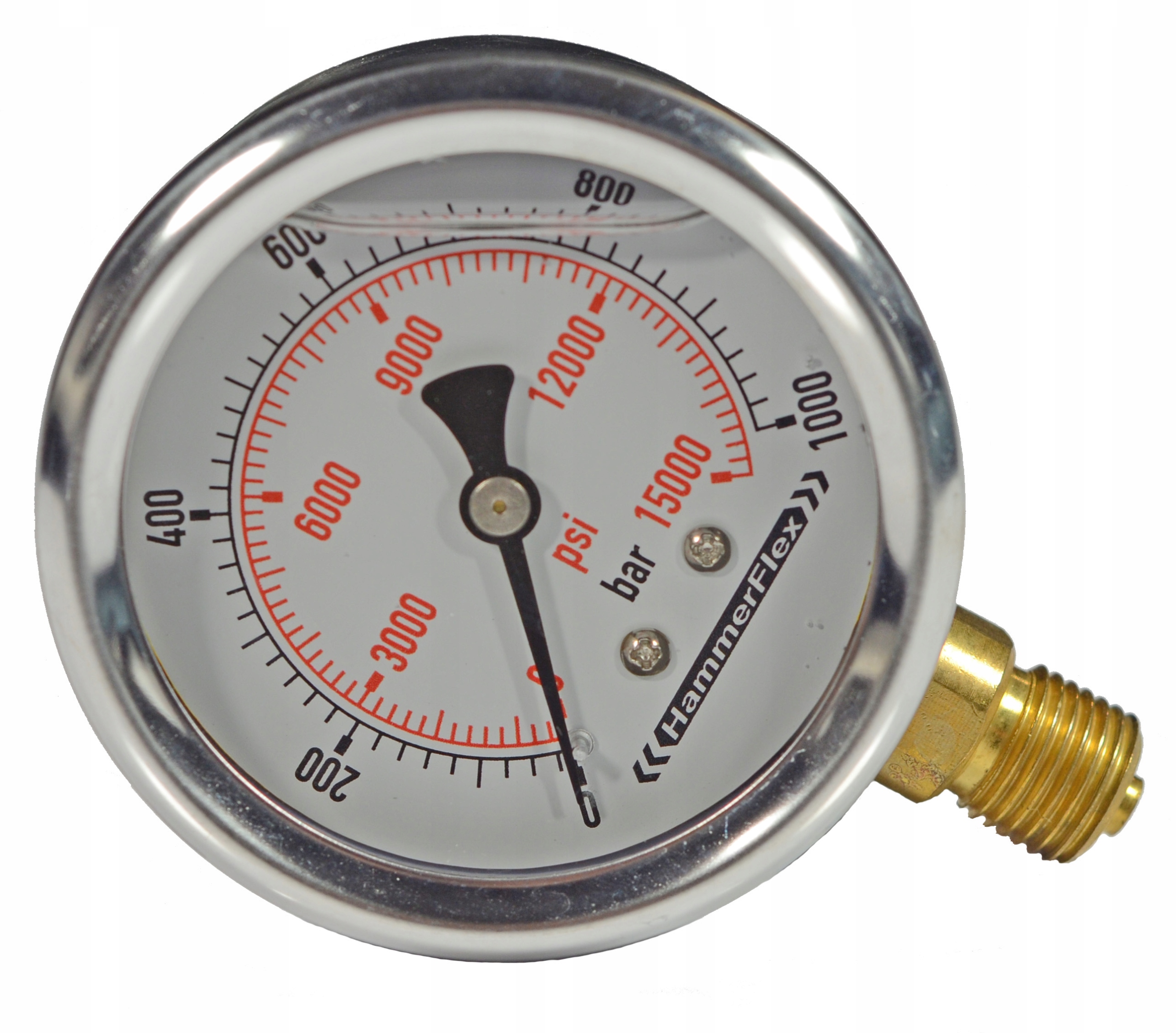 MANOMETR GLICERYNOWY PRZYŁĄCZE DOLNE 0-1000 bar