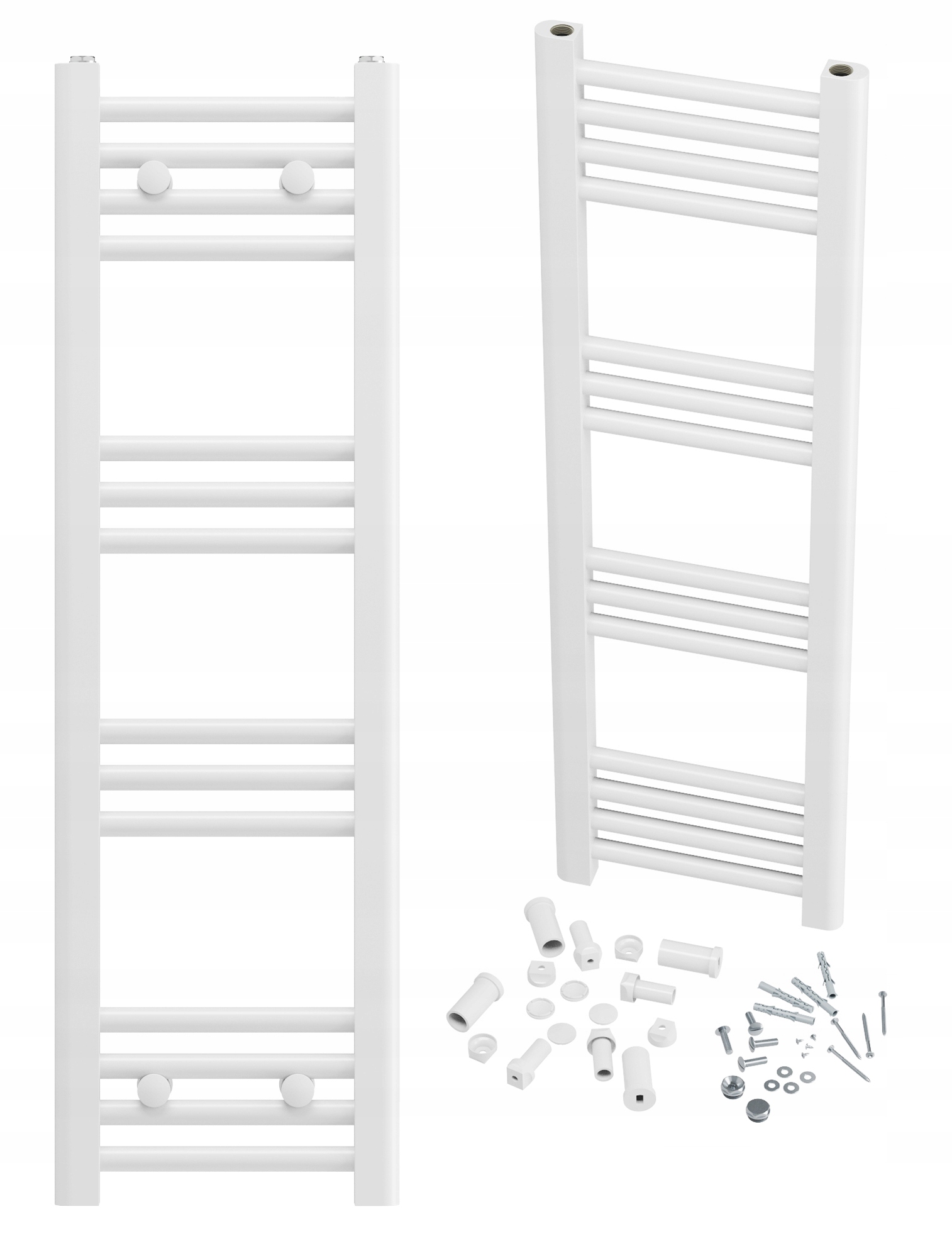 Kúpeľňový Ohrievač Biely Rebrík 30x100 cm Moderný Kalorifer Breno