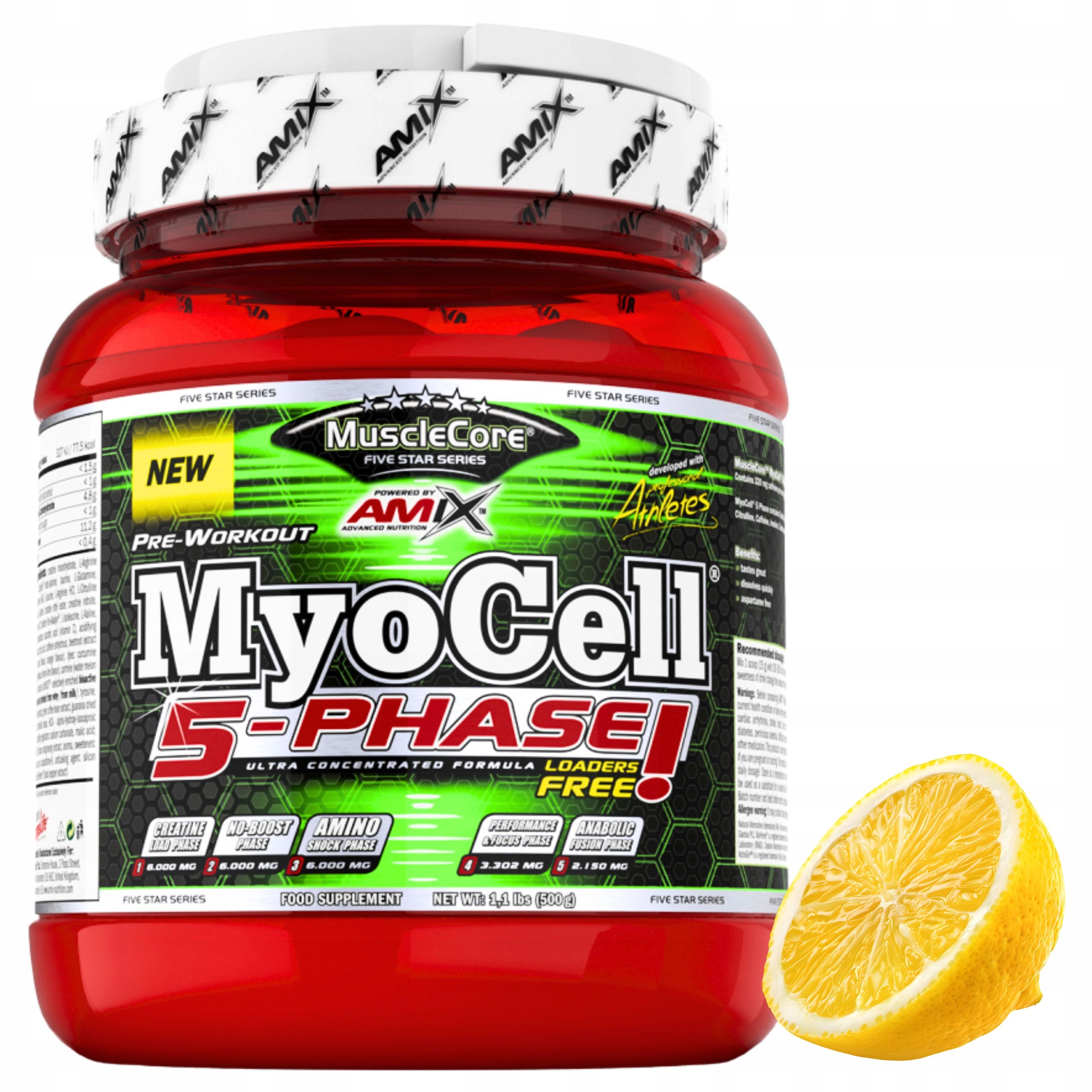 Amix Musclecore MyoCell 5-Phase 500g Pumpa, Energie