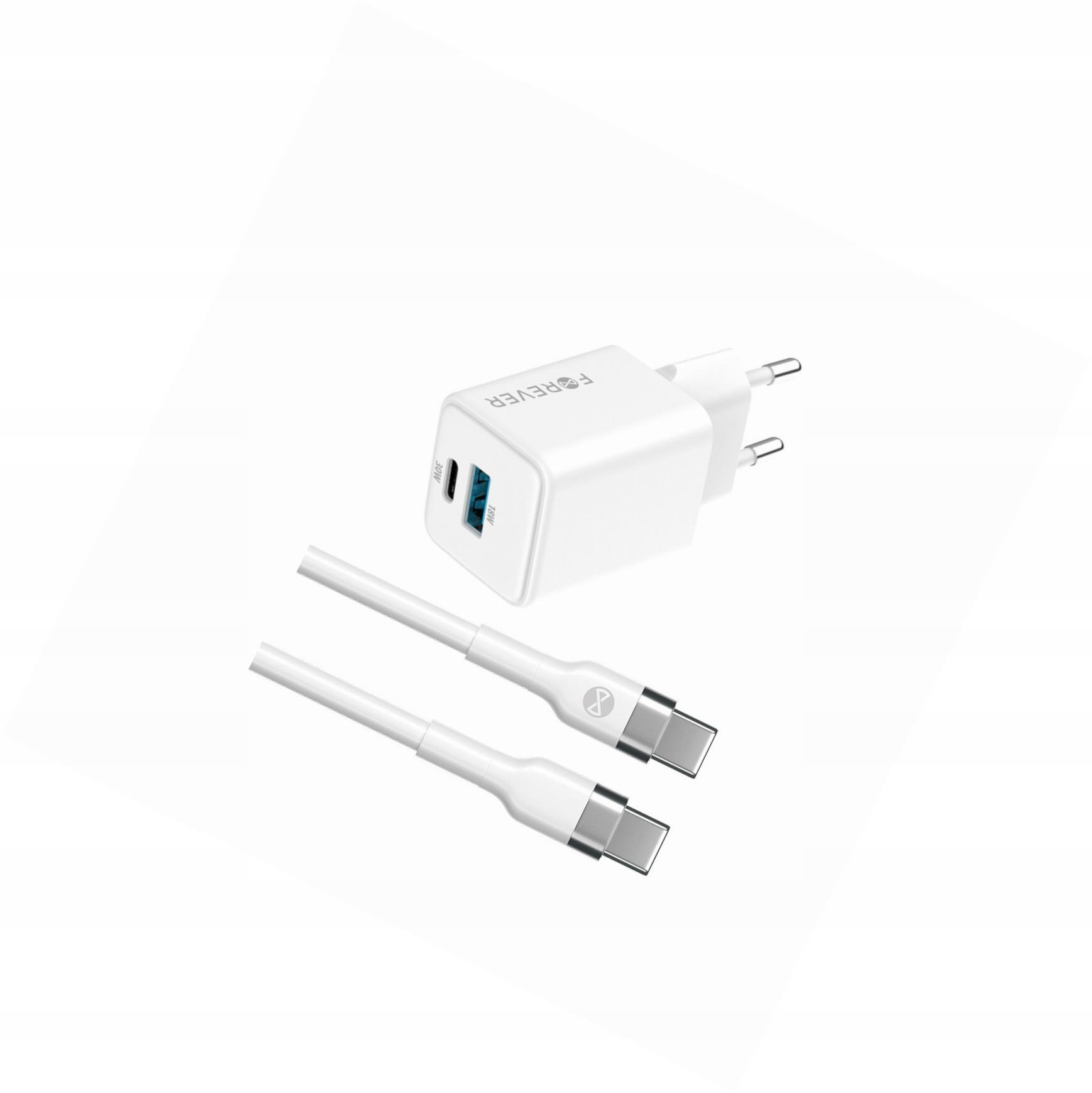 Szybka ładowarka GaN 30W 2 wejścia Usb i Usb-c z kablem do Vivo Y70