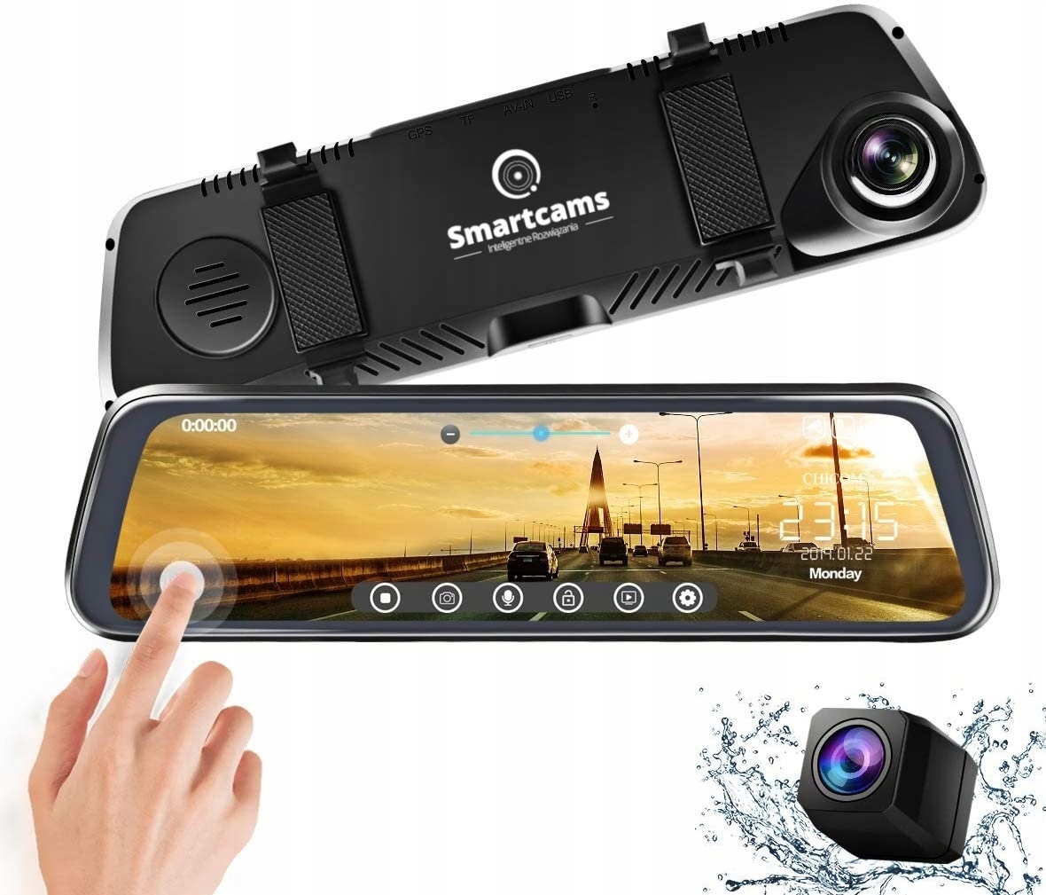 АВТОМОБИЛЬНАЯ КАМЕРА ЗАДНЕГО ВИДА HSJ255 ADAS GPS FULLHD