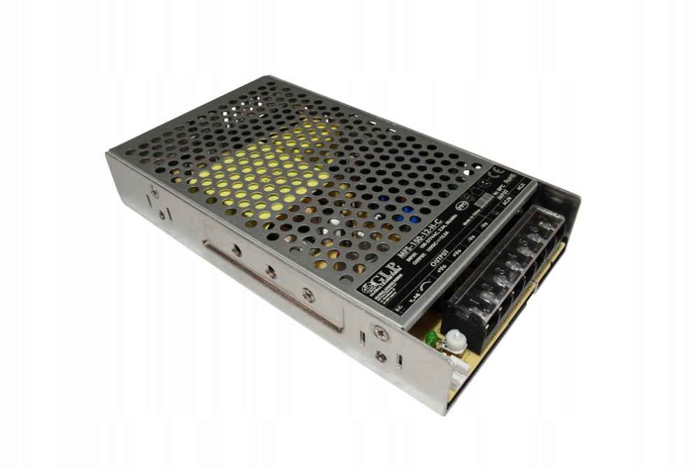 Napájecí zdroj Glp 12 V 12,5 A 150 W s aktivním Pfc a krytem svorek