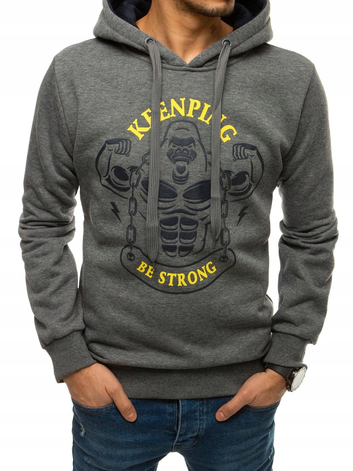 

Bluza Męska Z Nadrukiem I Kapturem bx4950 - XXL