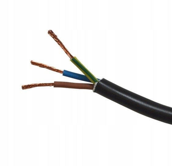 Elektrokabel Przewód linka na przedłużacz Omy 3x1 czarny 300V krążek 100m