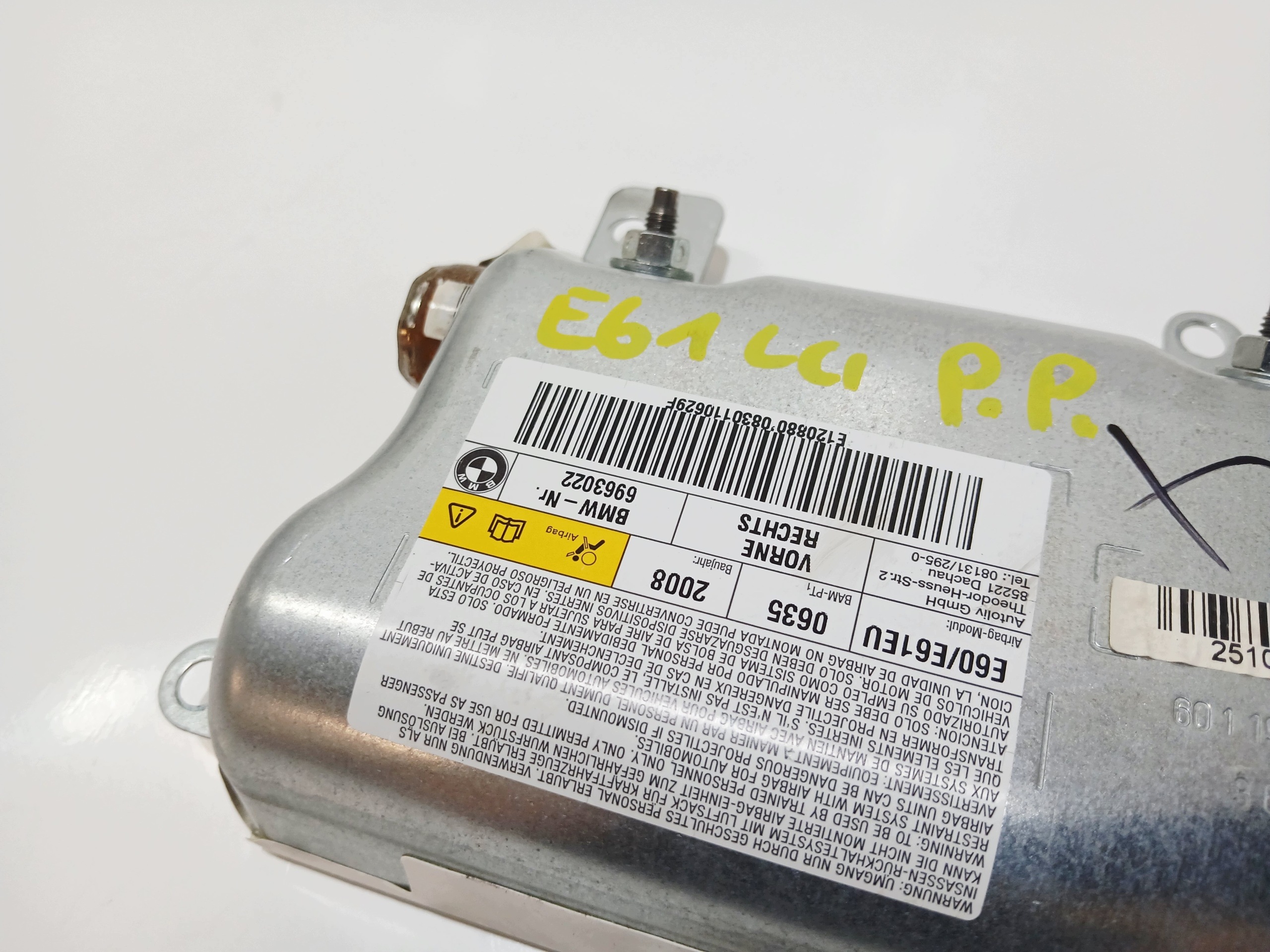 airbag tür rechts vorne BMW E60 E61 6963022 (0000422)