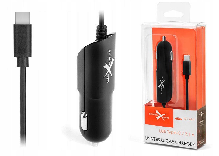 ŁADOWARKA SAMOCHODOWA – USB C – UNIWERSALNA – 2.1A Stan opakowania oryginalne