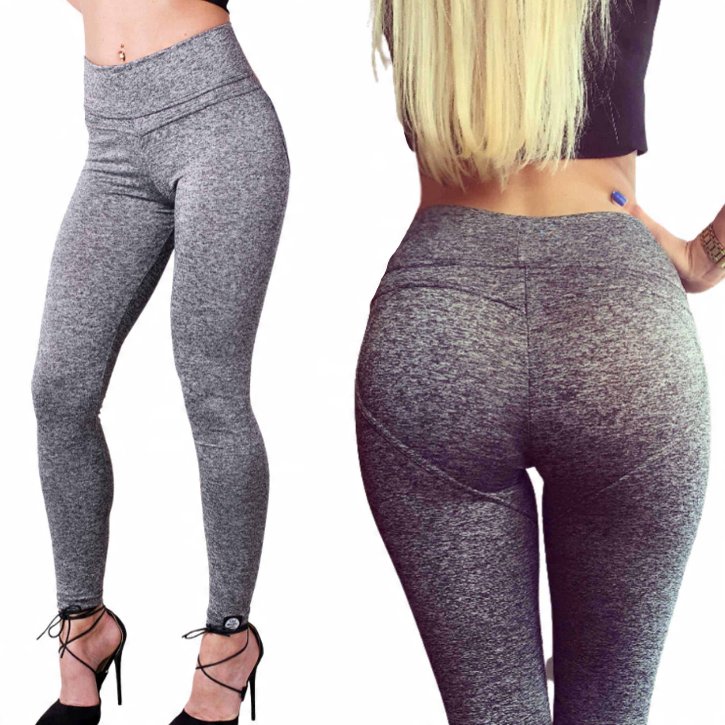 

Dopasowane Legginsy Spodnie Push Up Wysoki Stan L