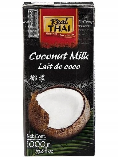 3x Real Thai Kokosové mléko Coconut Milk, karton 1 l Real Thai
