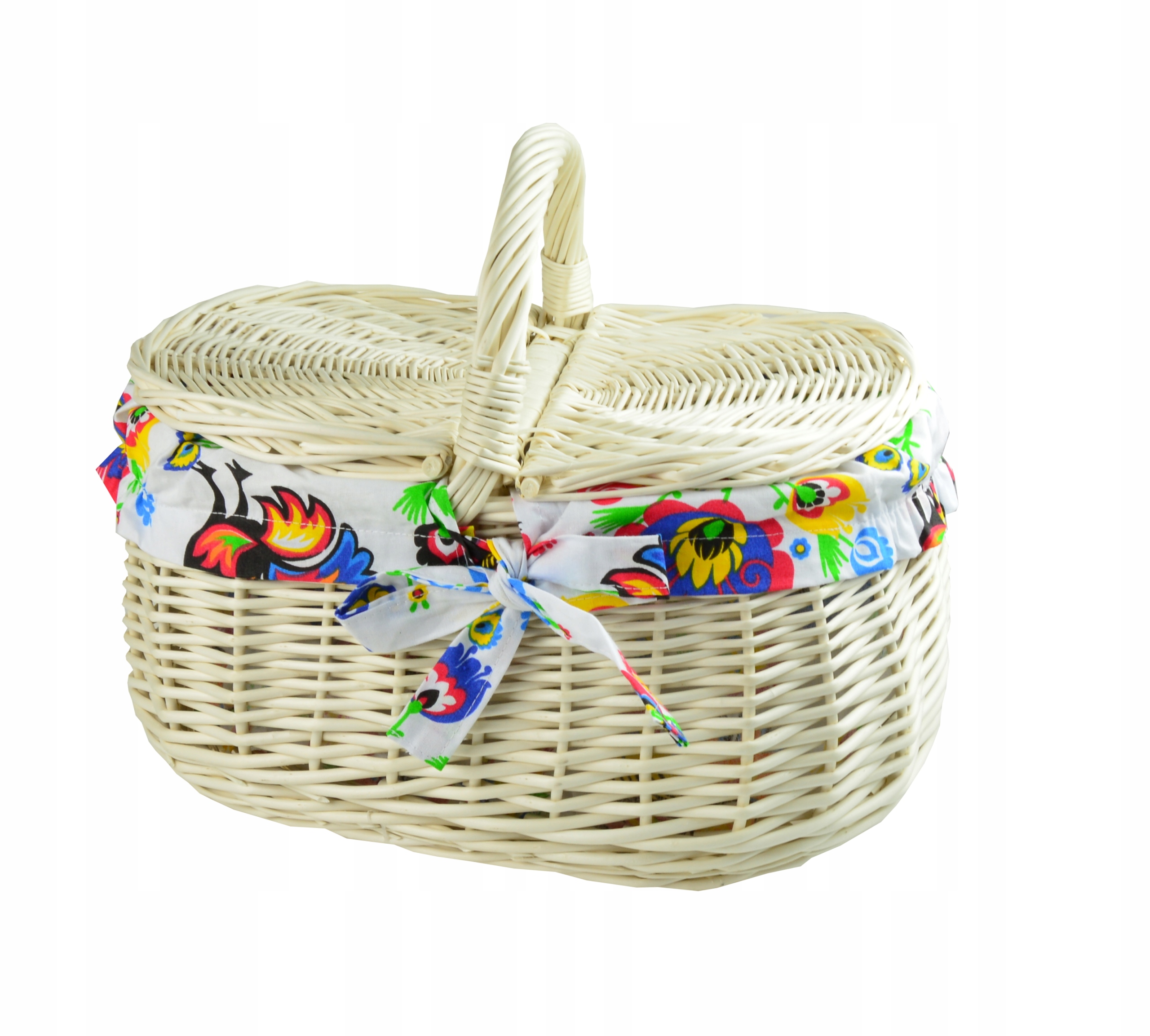 KOSZYK NA PIKNIK wiklinowy kosz PIKNIKOWY roz. XXL Materiał wiklina