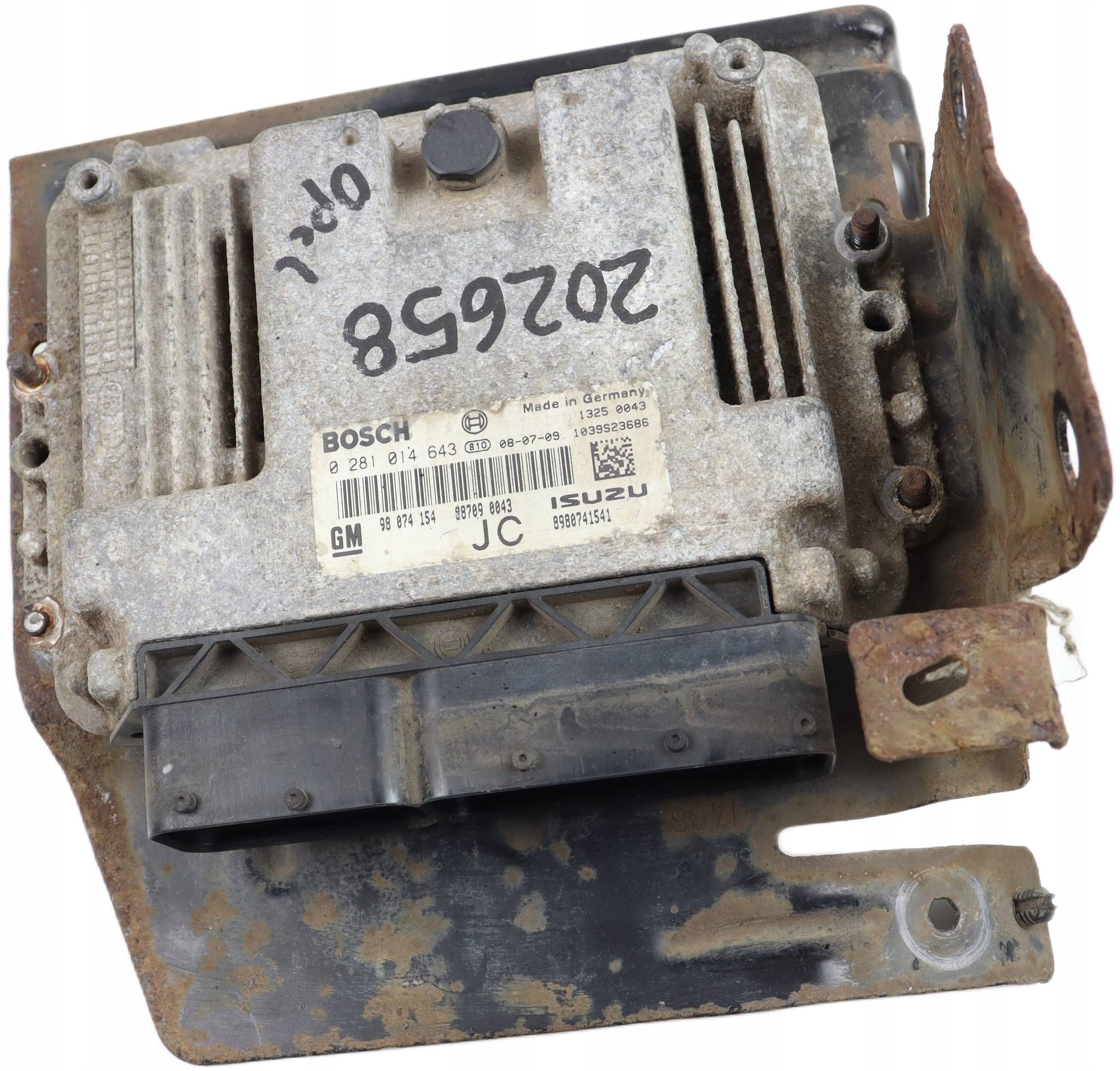 OPEL ASTRA H III computer control unit of the engine 1.7 CDTI 98074154 0281014643