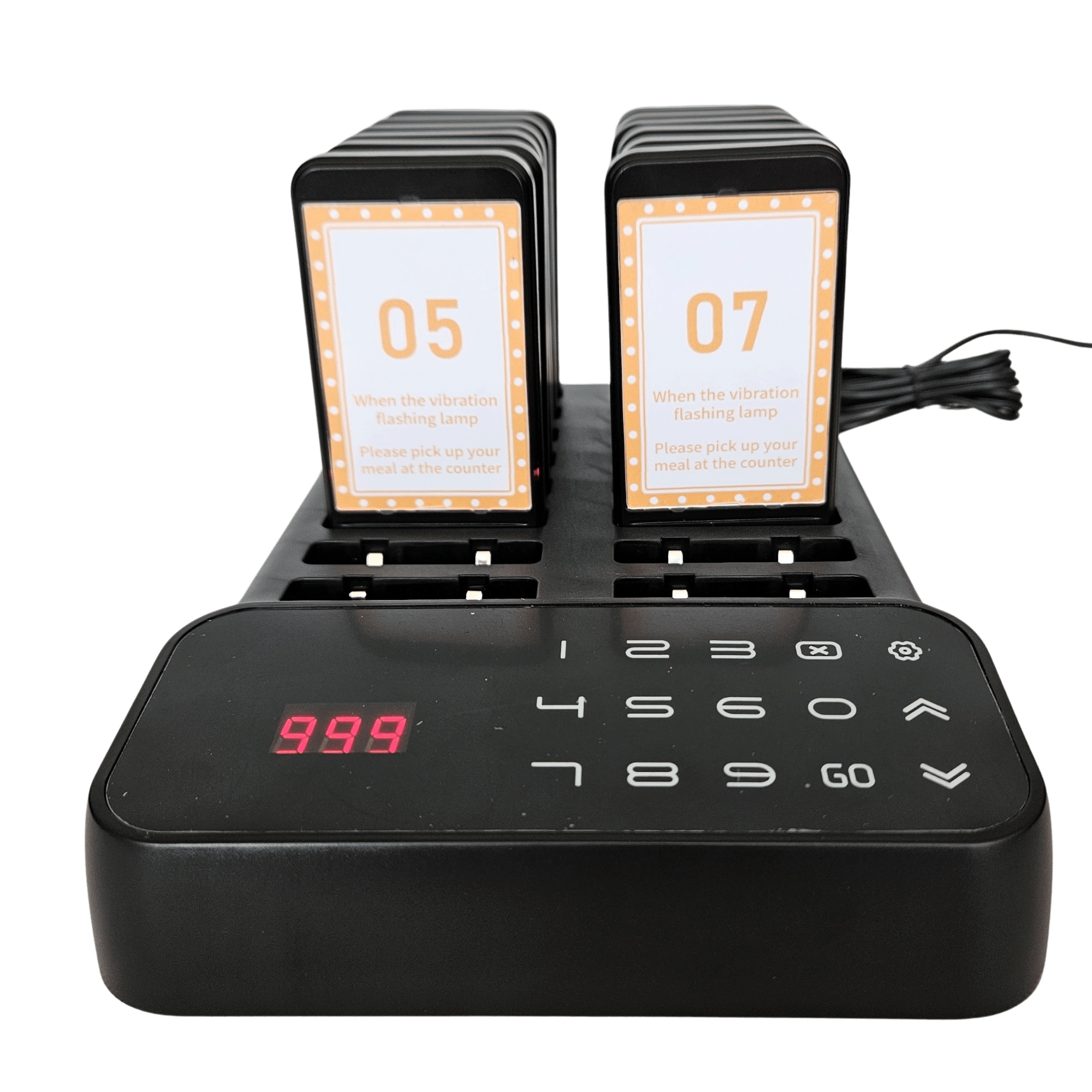 Vyvolávač zákazníků Pagery restaurace 500 m Dosah 12 Ks