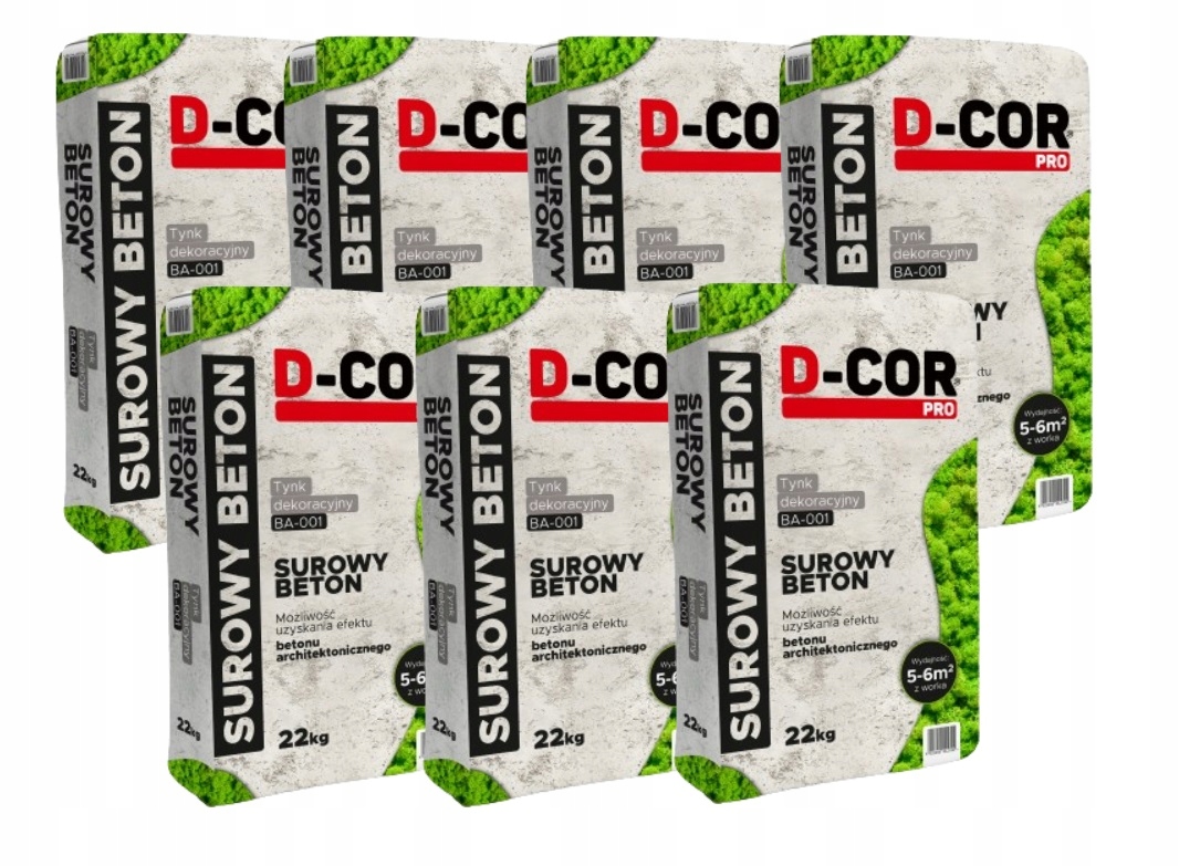 Surový architektonický Beton Dekorativní Omítka D-CORpro 38-42 m2