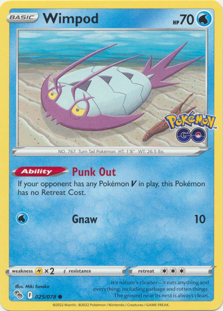 Pokemon Go 025/078 Wimpod Common