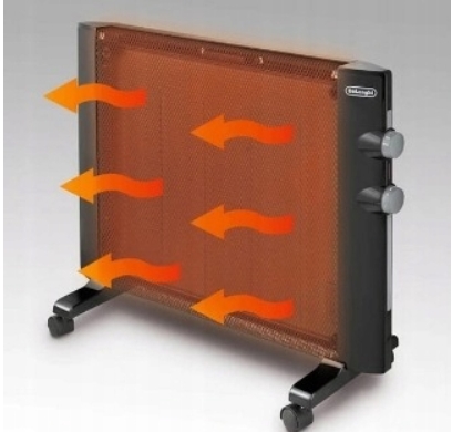 Mocny Oszczędny Grzejnik elektryczny Delonghi HMP2000 2000W Czarny