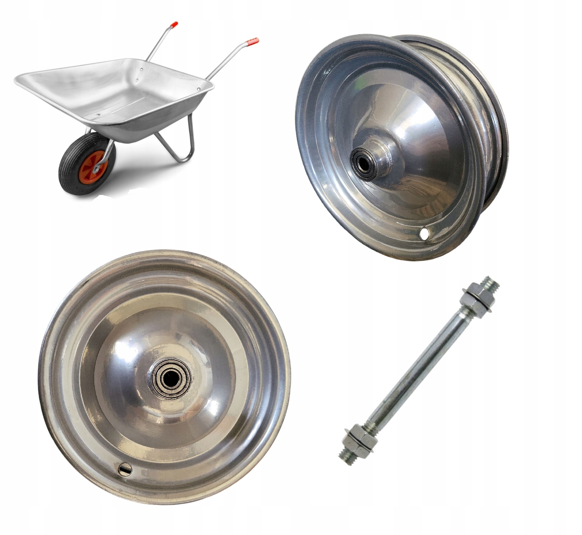 FELGA DO TACZKI 4.00-8 OŚKA STALOWA WYTRZYMAŁA