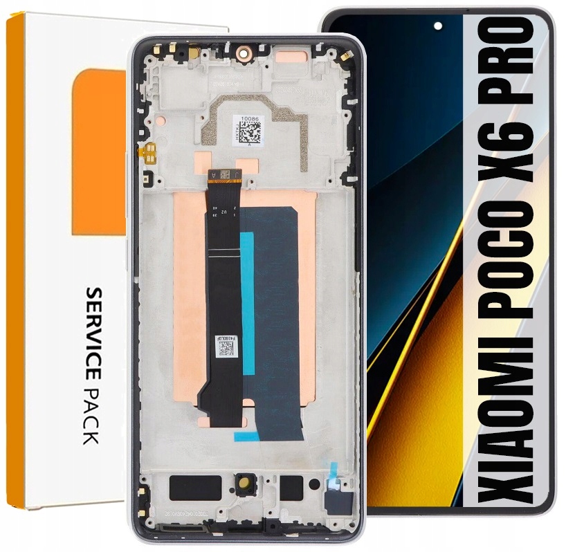 Displej Pro Xiaomi Poco X6 Pro Originální Obrazovka Rámeček Silver