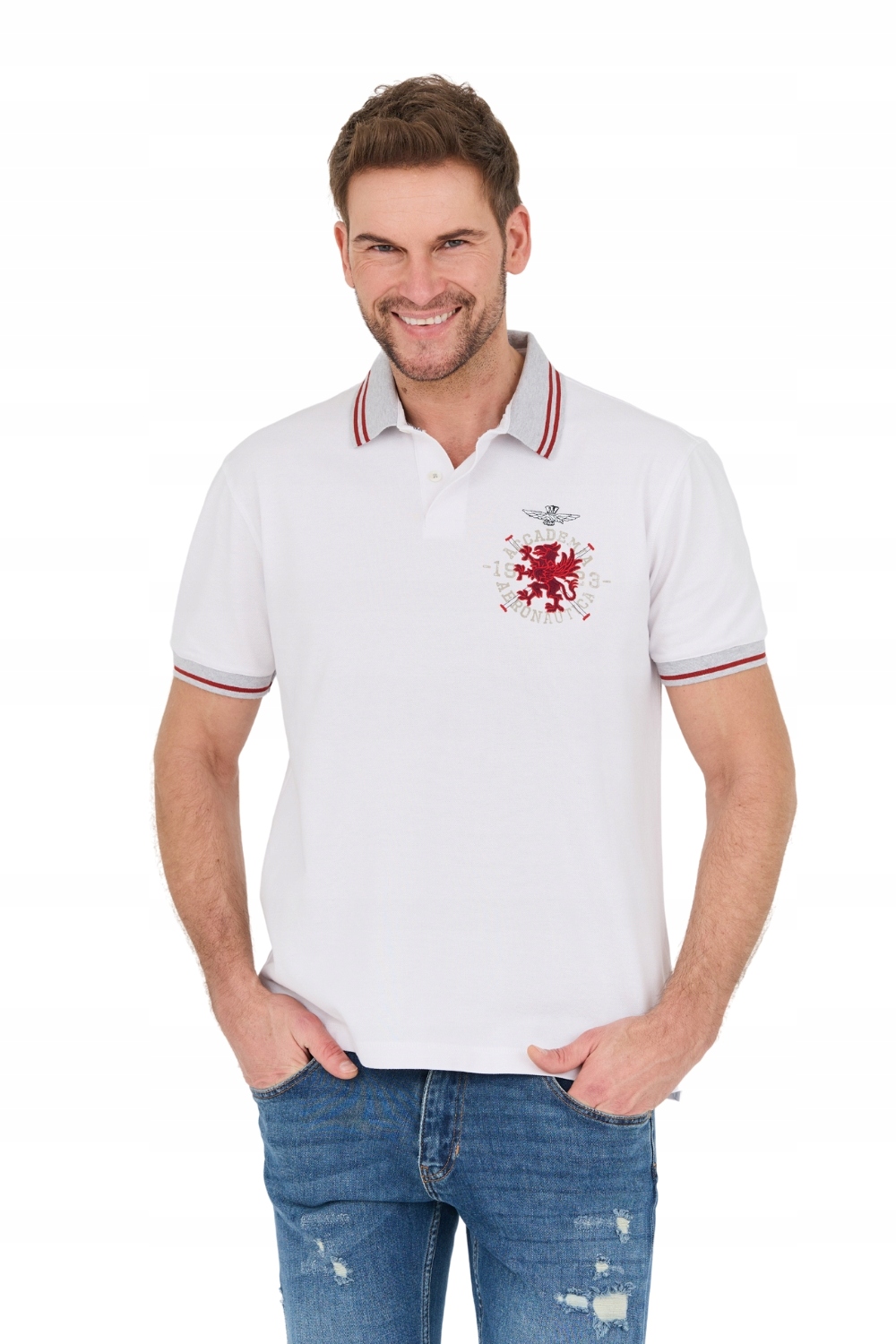 Aeronautica Militare Bílá polokošile MC XL