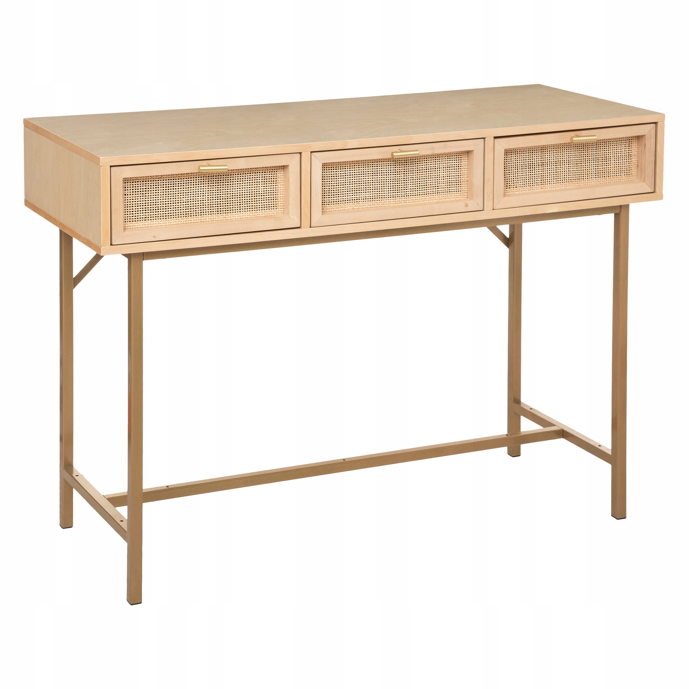 Úzka Boho Konzola S Zásuvkami A Opletením Viedenská Rayo 110X40X80,5 CM