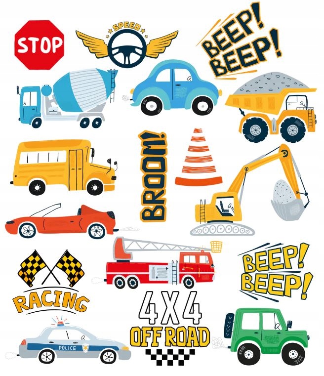 

Tatuaże Auta Pojazdy Straż Budowa Policja 17szt