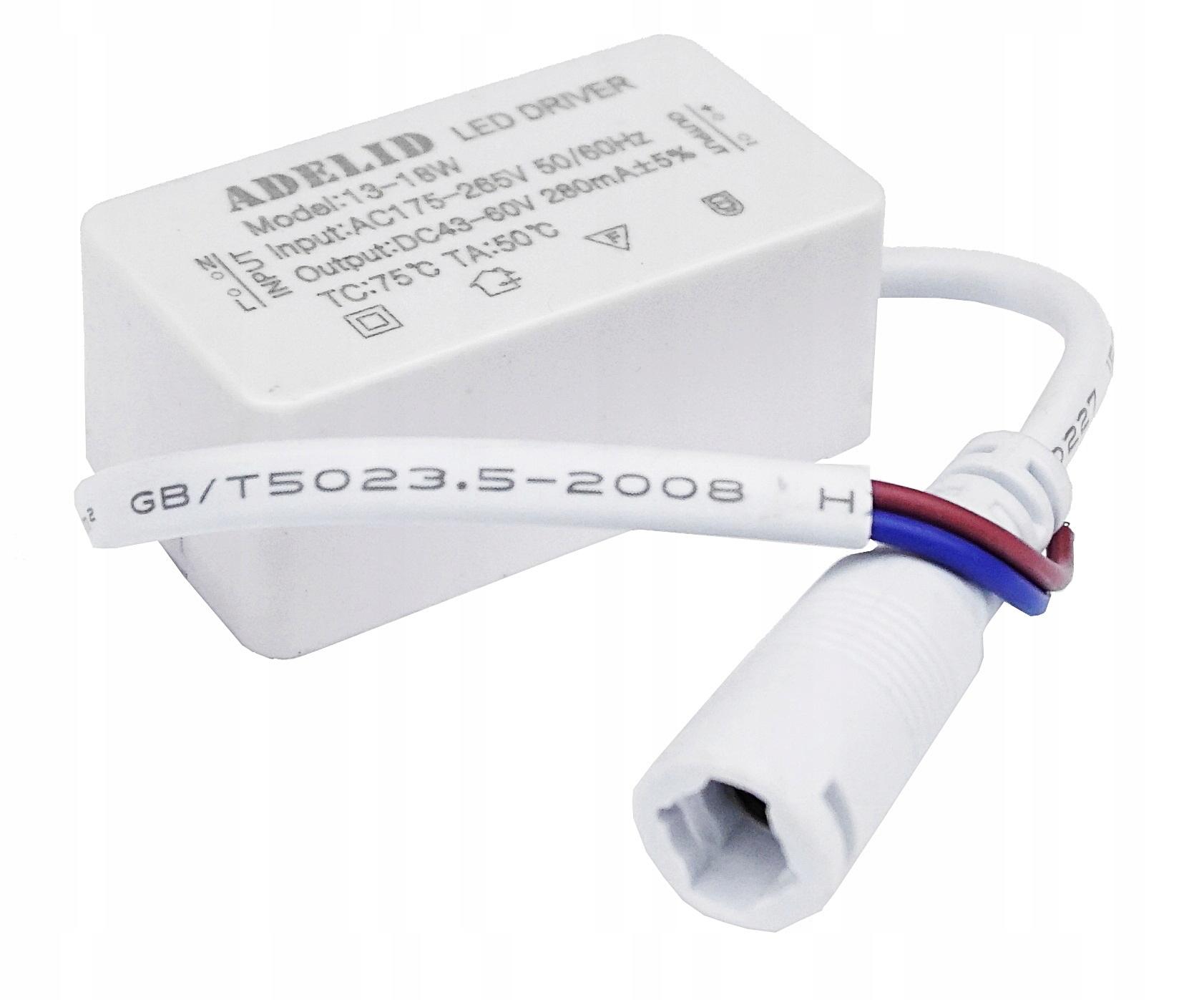 

Zasilacz Do Led Driver 36-63V DC 300mA 10,8-18,9A